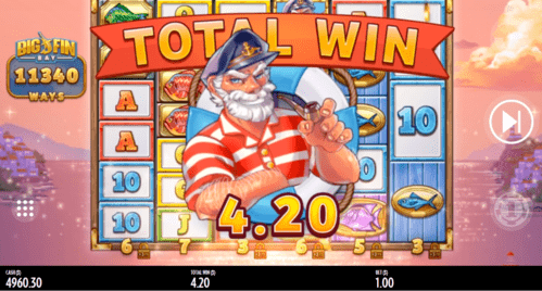 Big Fin bay slot total vinst